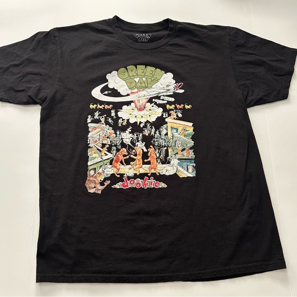 Green Day Other - Green Day Dookie Short Sleeve Crew Neck Black Cotton Band Concert T-Shirt XL